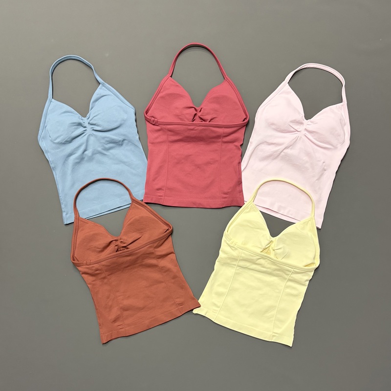 เสื้อกล้ามกีฬาผู้หญิงแบบไร้ตะเ - Suspender Tank Top บทวิจารณ์และราคา