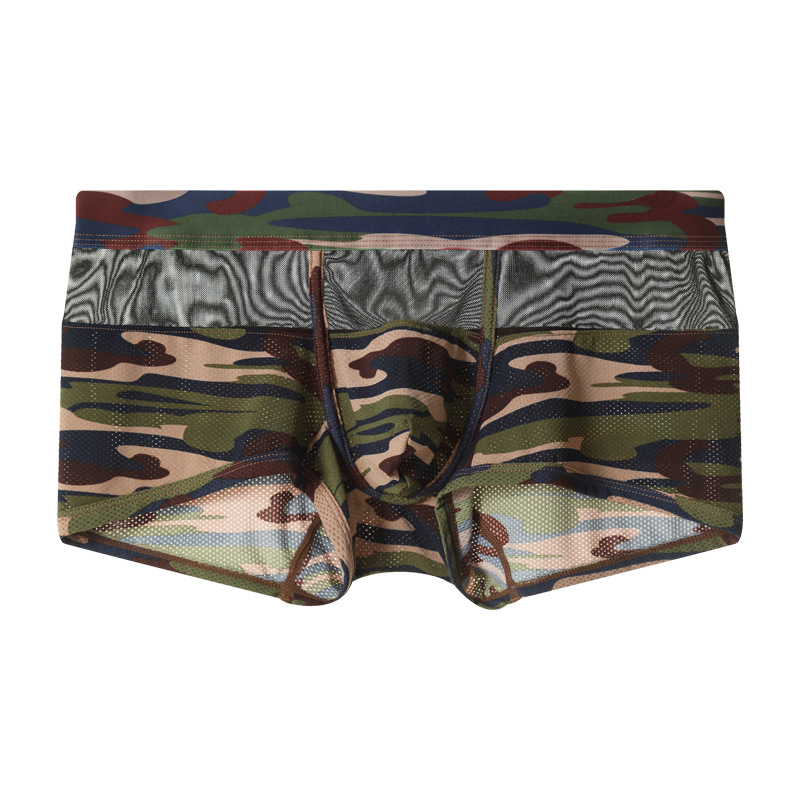 กางเกงบ็อกเซอร์ลายพรางผู้ชาย ผ - Mesh Sport Boxer บทวิจารณ์และราคา