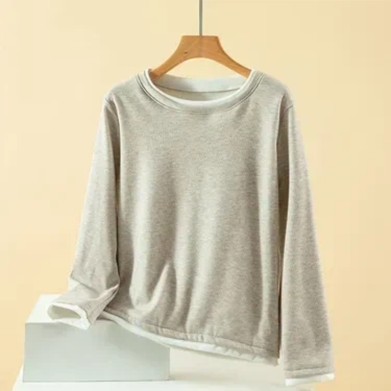เสื้อผู้หญิงไซส์ใหญ่ ทรงสองชิ้ - Undershirt Crew Neck บทวิจารณ์และราคา