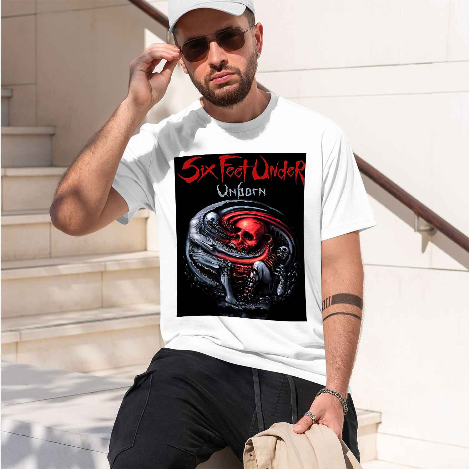 Six Feet Under – Unborn back 2 - Undershirt Crew Neck บทวิจารณ์และราคา