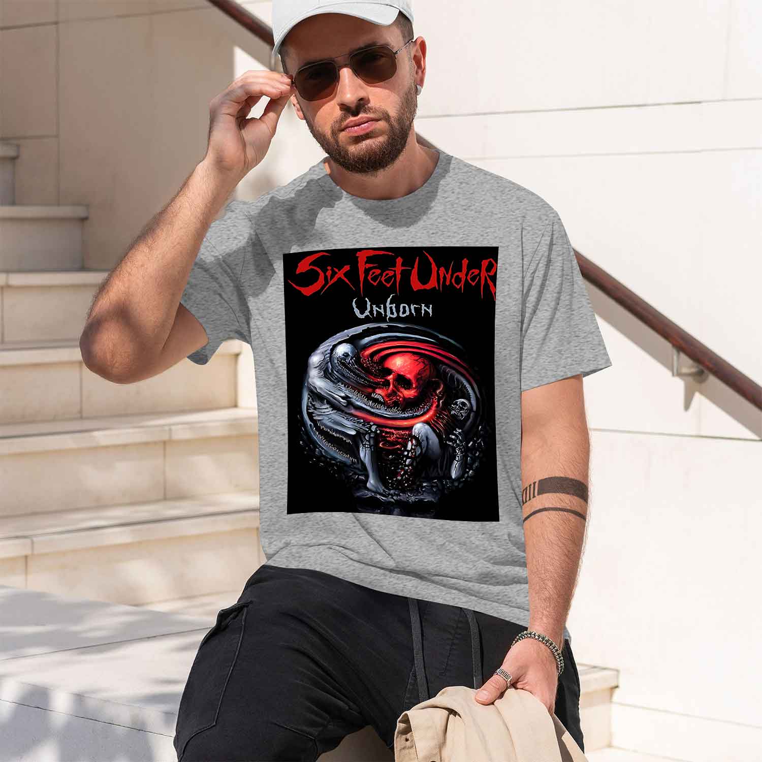 Six Feet Under – Unborn back 2 - Undershirt Crew Neck บทวิจารณ์และราคา