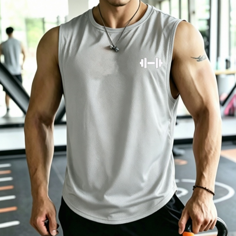 เสื้อกล้ามตาข่ายแห้งเร็วพิมพ์ล - Undershirt Crew Neck บทวิจารณ์และราคา