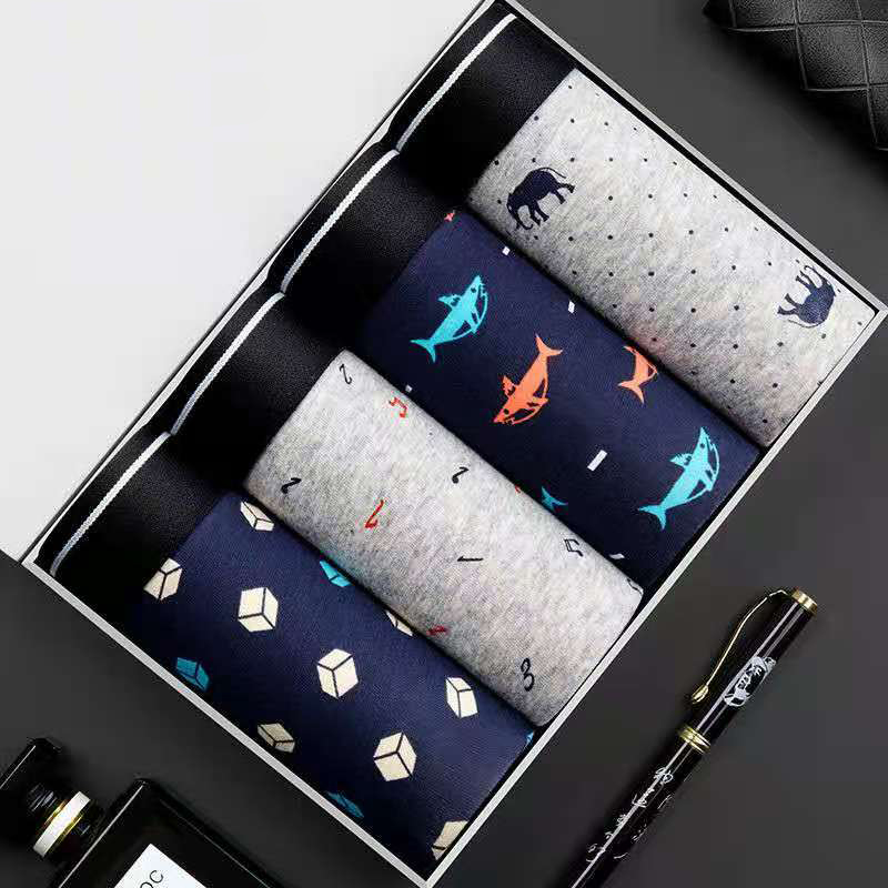 4 ชิ้น/ล็อตกางเกงขาสั้นนักมวยผ - Multi Pack Underwear บทวิจารณ์และราคา