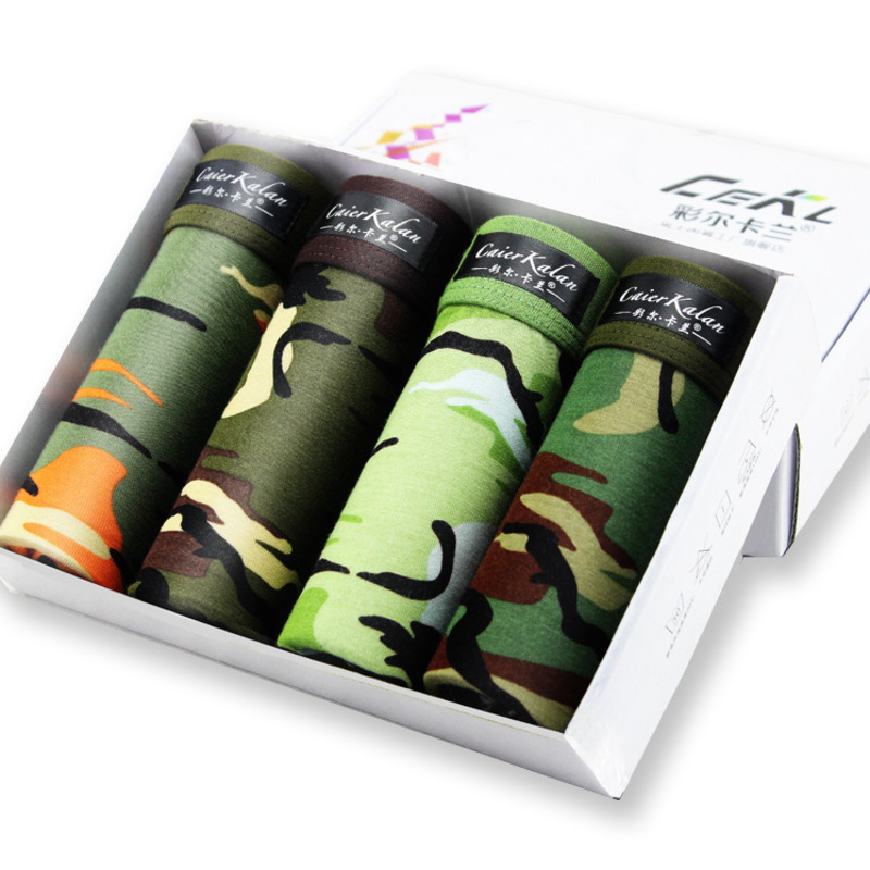 4 ชิ้น/ล็อต Camouflage นักมวยผ - Multi Pack Underwear บทวิจารณ์และราคา